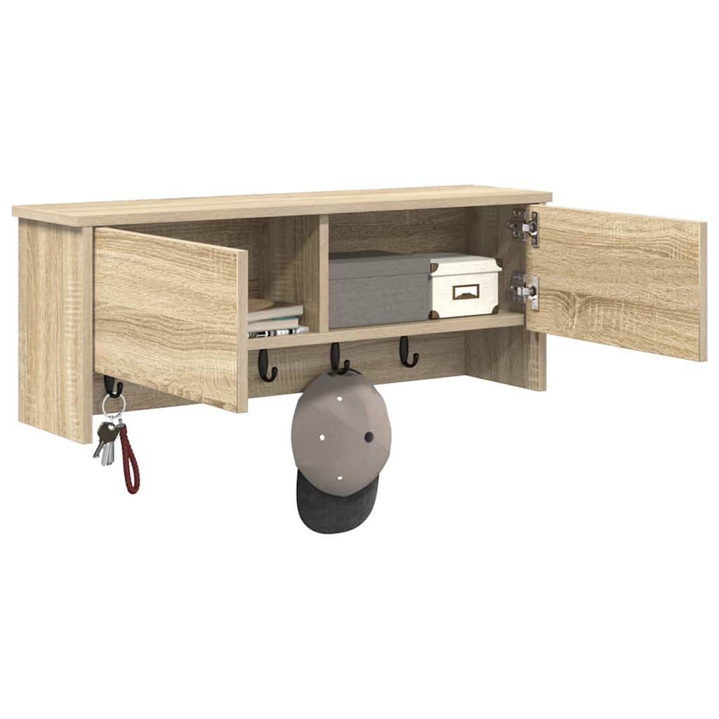 Prikabinamas paltas su lentyna Sonoma ąžuolas 80 x 20 x 30 cm