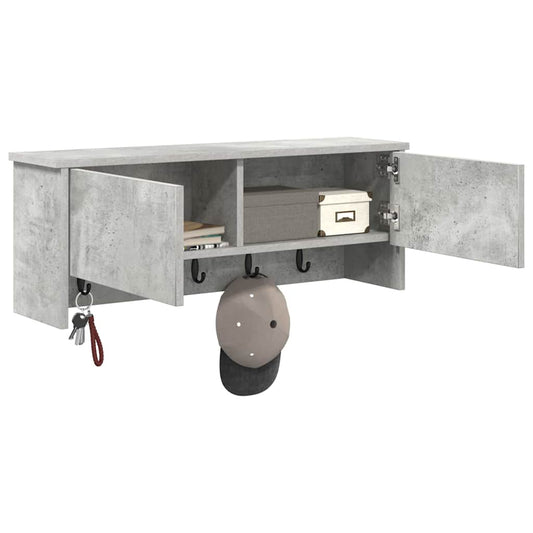 Prikabinamas paltas su lentyna Betono pilka 80 x 20 x 30 cm