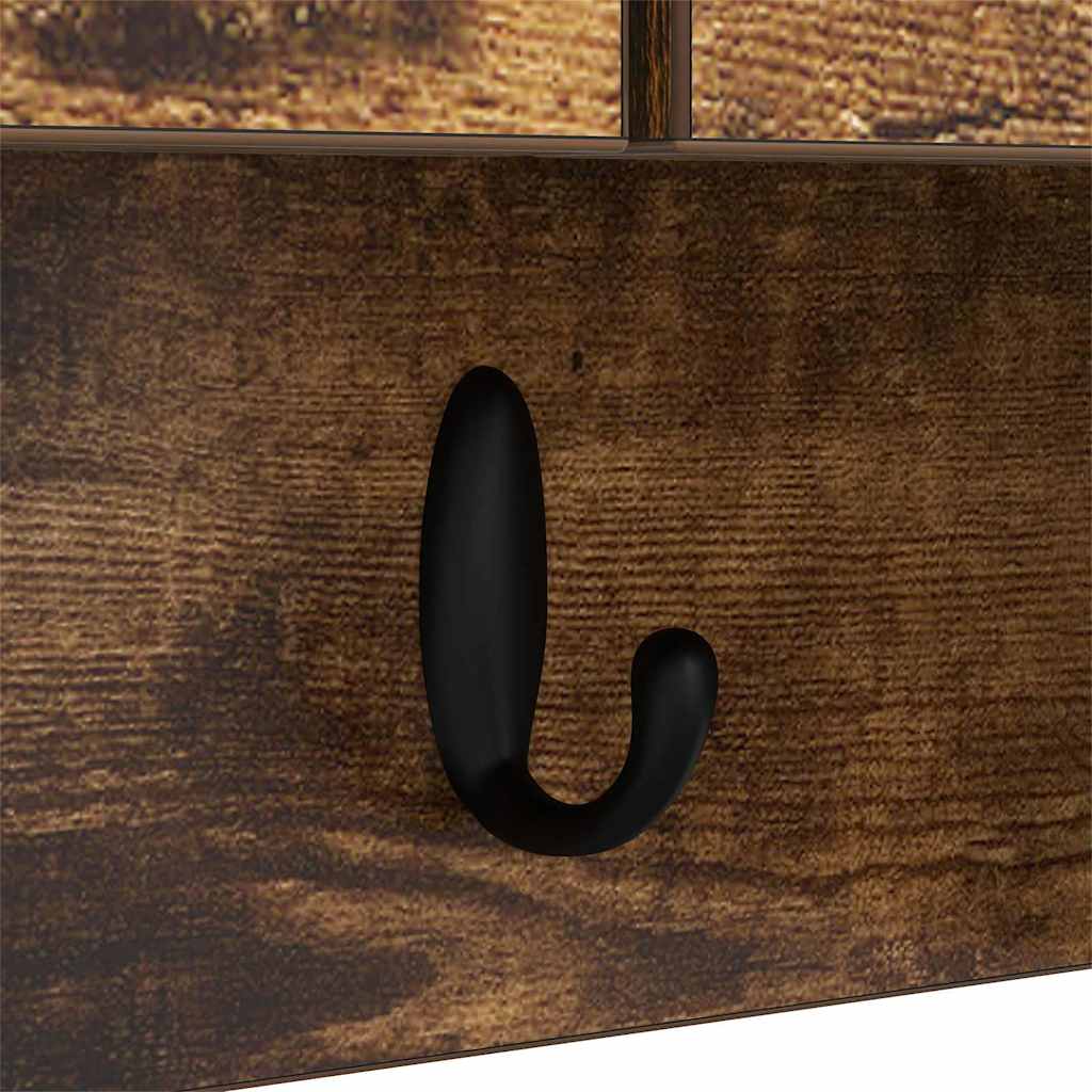 Prikabinamas paltas su lentyna Dūminio ąžuolo 80 x 20 x 30 cm