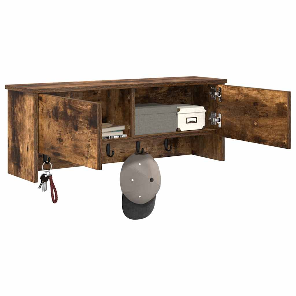 Prikabinamas paltas su lentyna Dūminio ąžuolo 80 x 20 x 30 cm