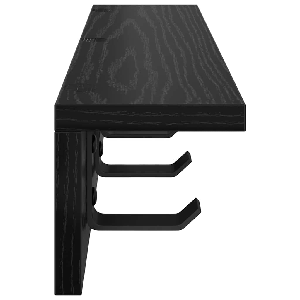 Prikabinamas paltas su lentyna juoda ąžuolo 40 x 10.5 x 10.5 cm