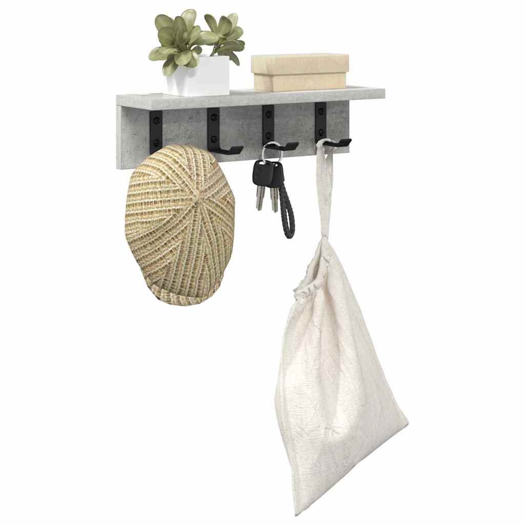 Prikabinamas paltas su lentyna Betono pilka 40 x 10.5 x 10.5 cm