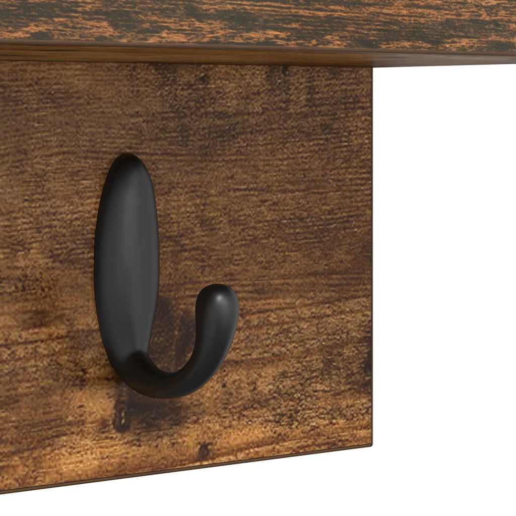 Prikabinamas paltas su lentyna Dūminio ąžuolo 40 x 10.5 x 18 cm