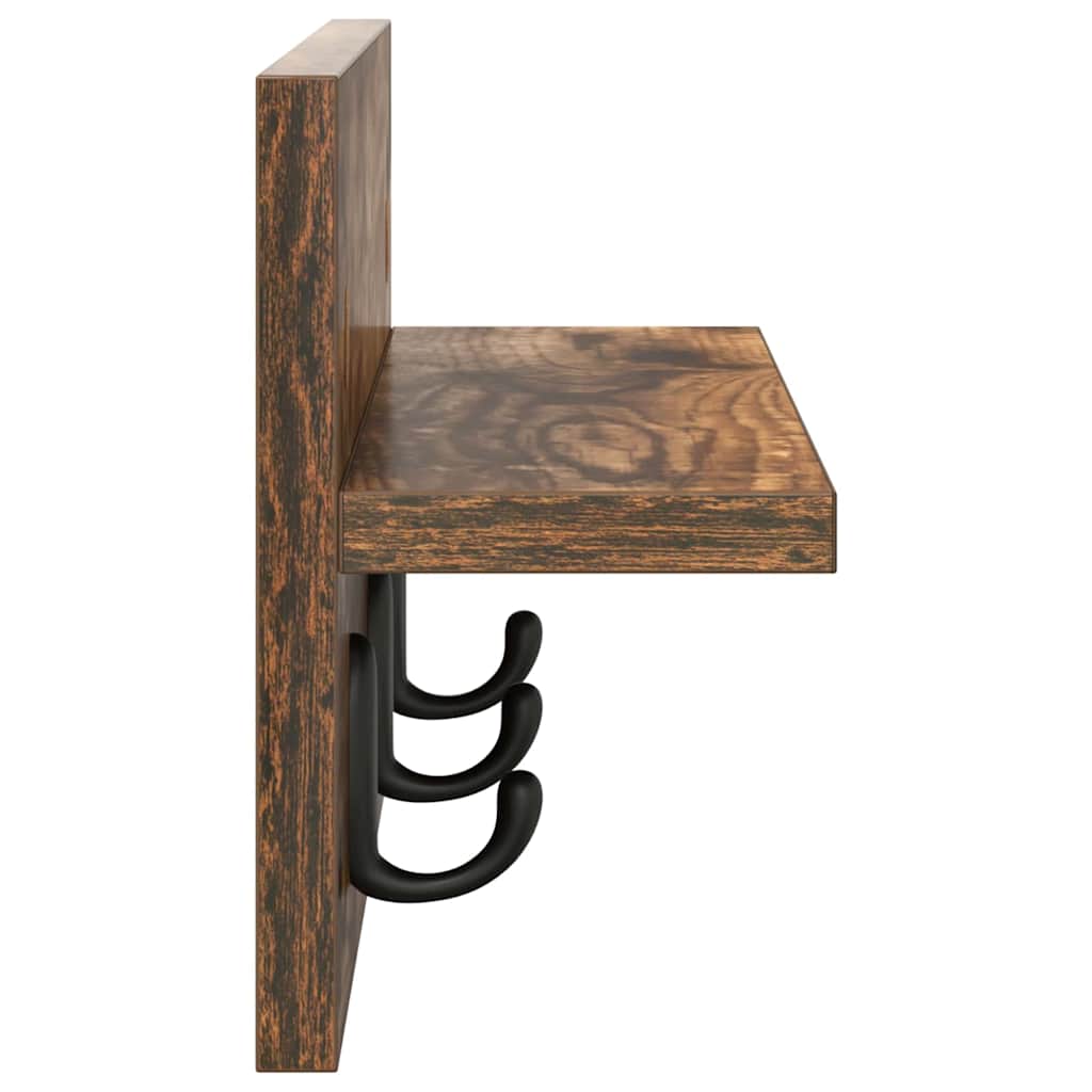 Prikabinamas paltas su lentyna Dūminio ąžuolo 40 x 10.5 x 18 cm