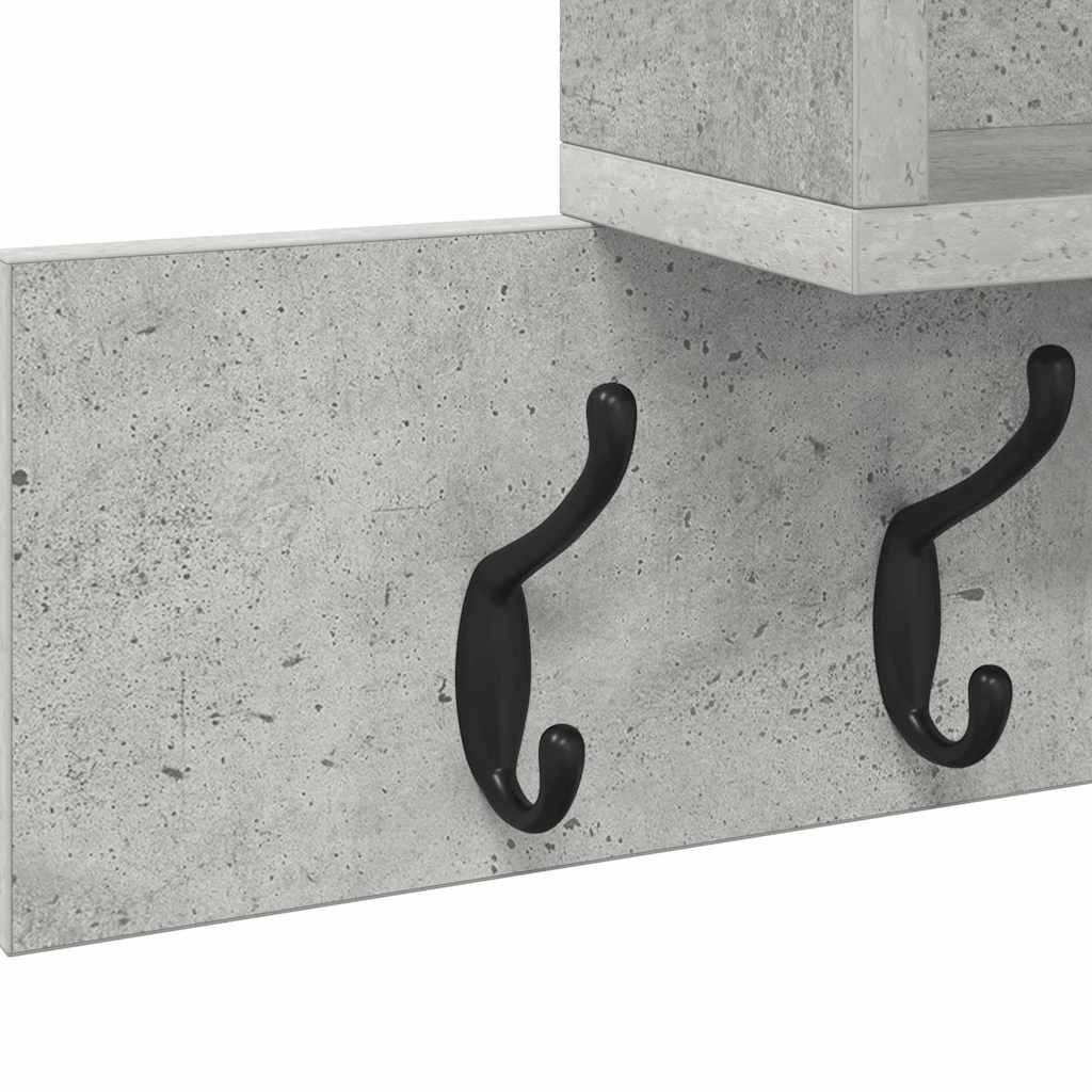 Prikabinamas paltas su lentyna Betono pilka 100 x 12 x 43,5 cm