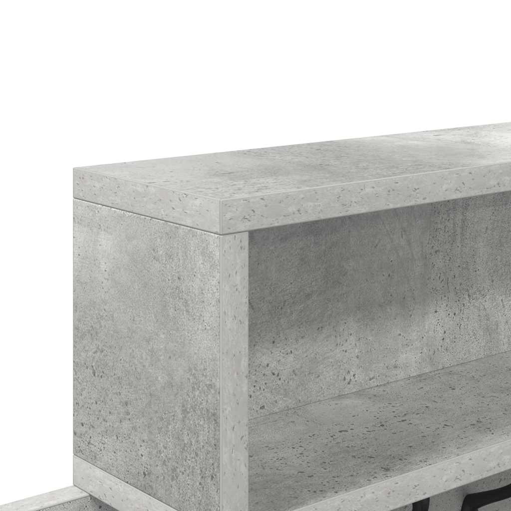 Prikabinamas paltas su lentyna Betono pilka 100 x 12 x 43,5 cm