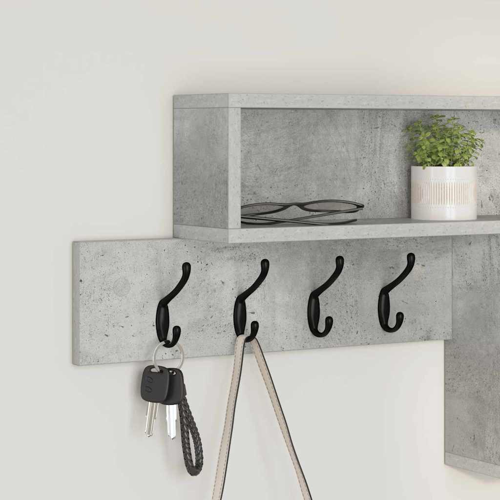 Prikabinamas paltas su lentyna Betono pilka 100 x 12 x 43,5 cm