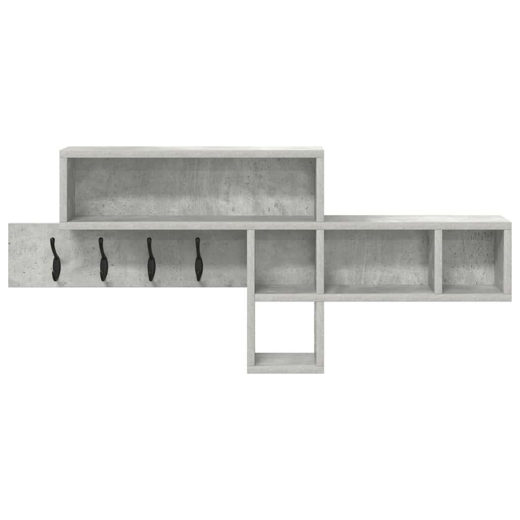 Prikabinamas paltas su lentyna Betono pilka 100 x 12 x 43,5 cm