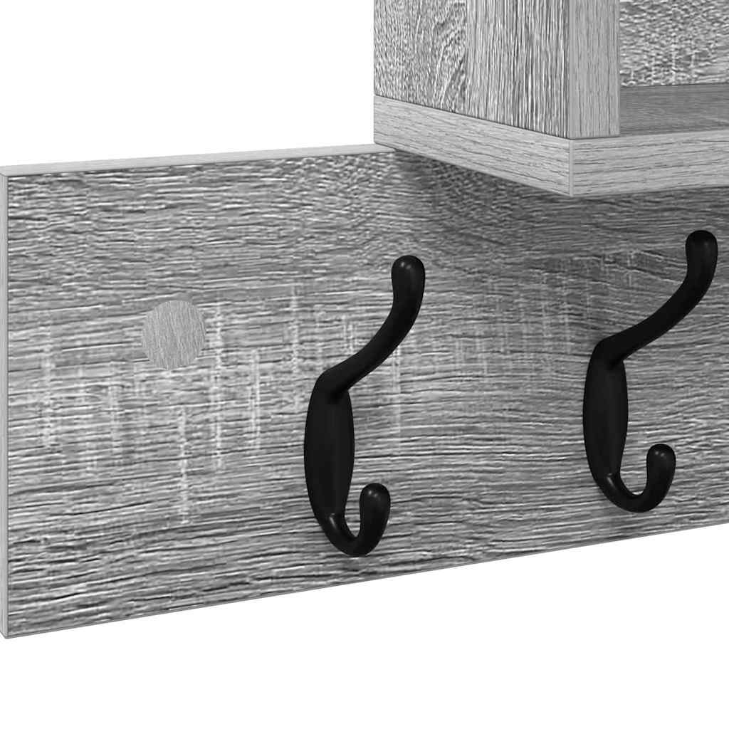 Prikabinamas paltas su lentyna Pilkas Sonoma 100 x 12 x 43,5 cm