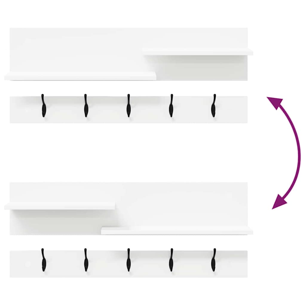 Prikabinamas paltas Balta 90 x 15 x 36 cm Apdirbta mediena