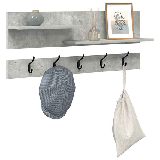 Prikabinamas paltas su lentyna Betono pilka 90 x 15 x 36 cm