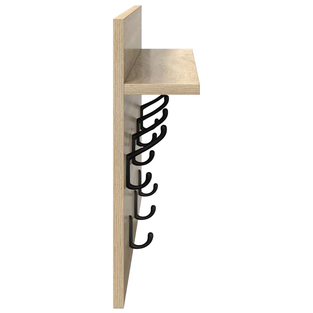 Prikabinamas paltas su lentyna Sonoma ąžuolas 60 x 40 x 12 cm