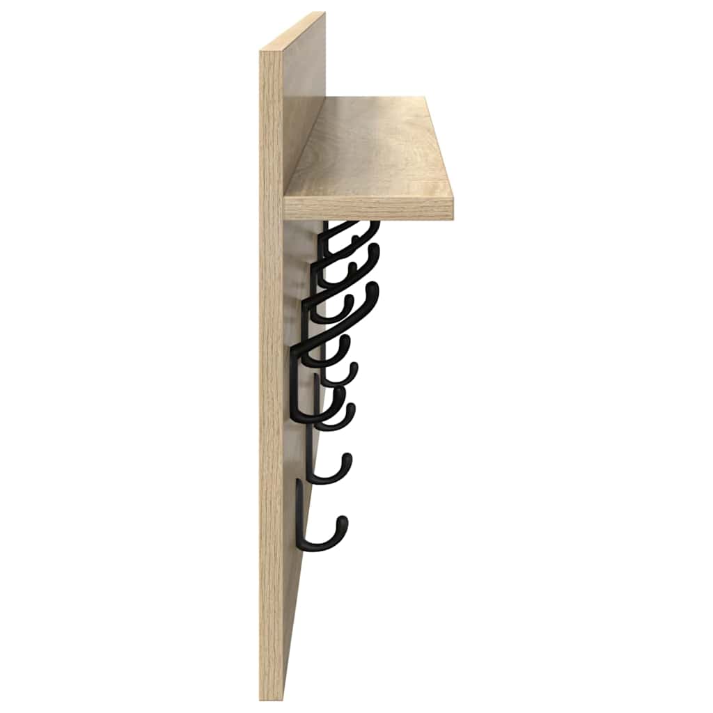 Prikabinamas paltas su lentyna Sonoma ąžuolas 80 x 40 x 12 cm