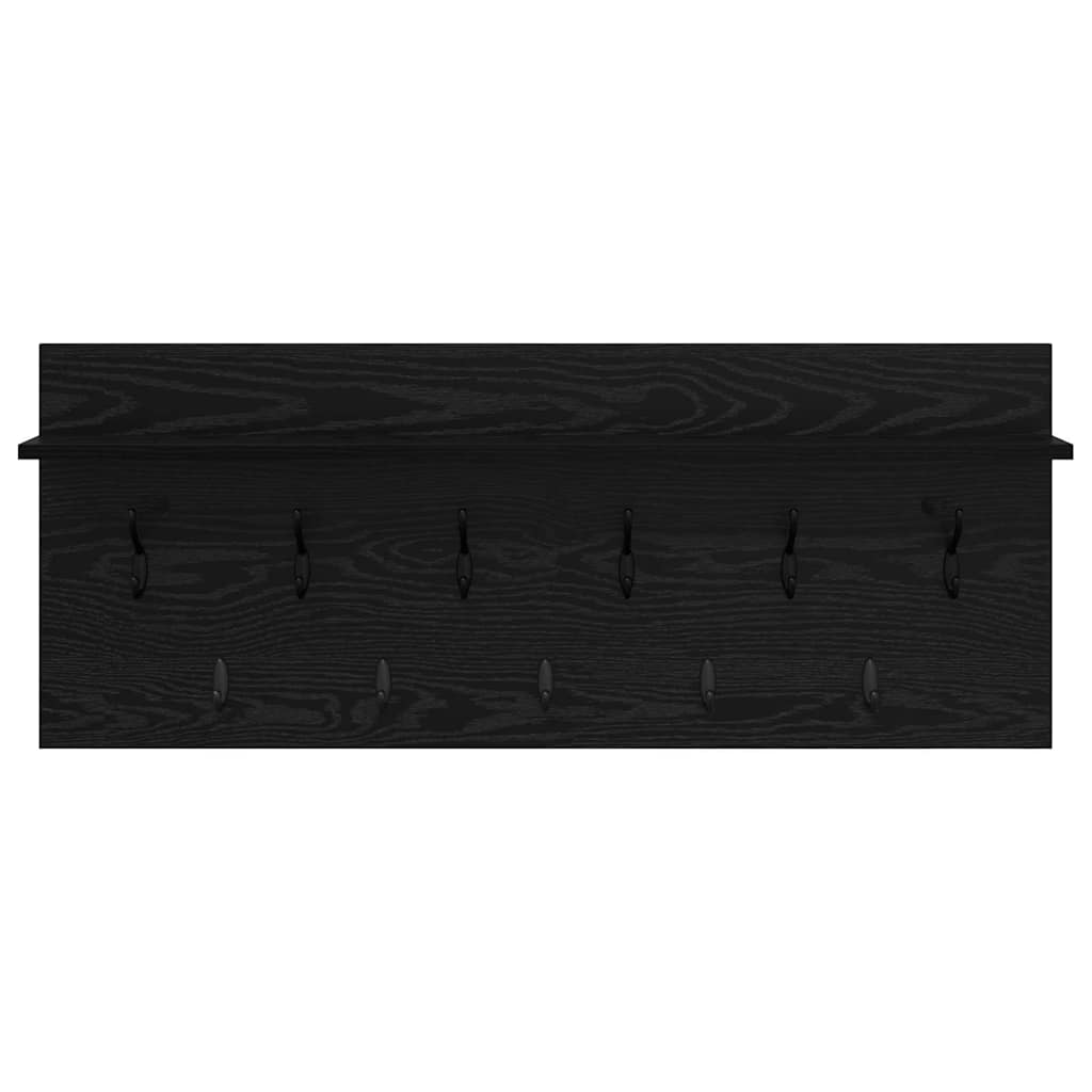 Prikabinamas paltas su lentyna juoda ąžuolo Apdirbta mediena