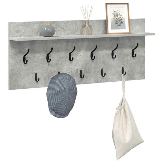 Prikabinamas paltas su lentyna Betono pilka 100 x 40 x 12 cm
