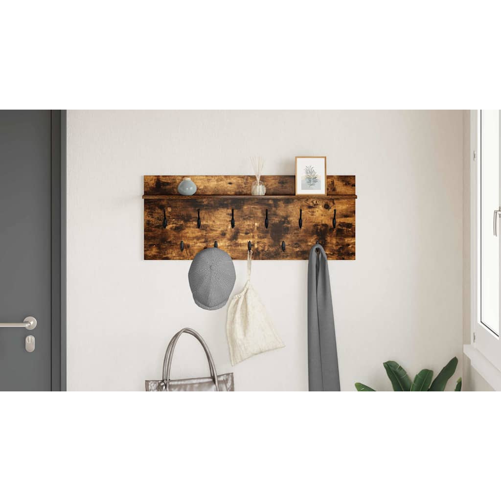 Prikabinamas paltas su lentyna Rūkyta ąžuolas 100 x 40 x 12 cm