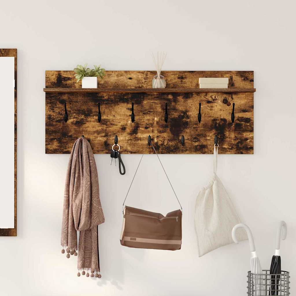 Prikabinamas paltas su lentyna Rūkyta ąžuolas 100 x 40 x 12 cm