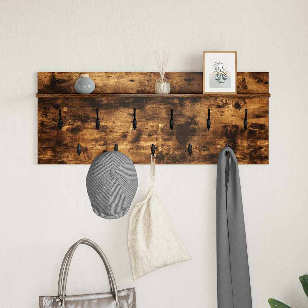 Prikabinamas paltas su lentyna Rūkyta ąžuolas 100 x 40 x 12 cm