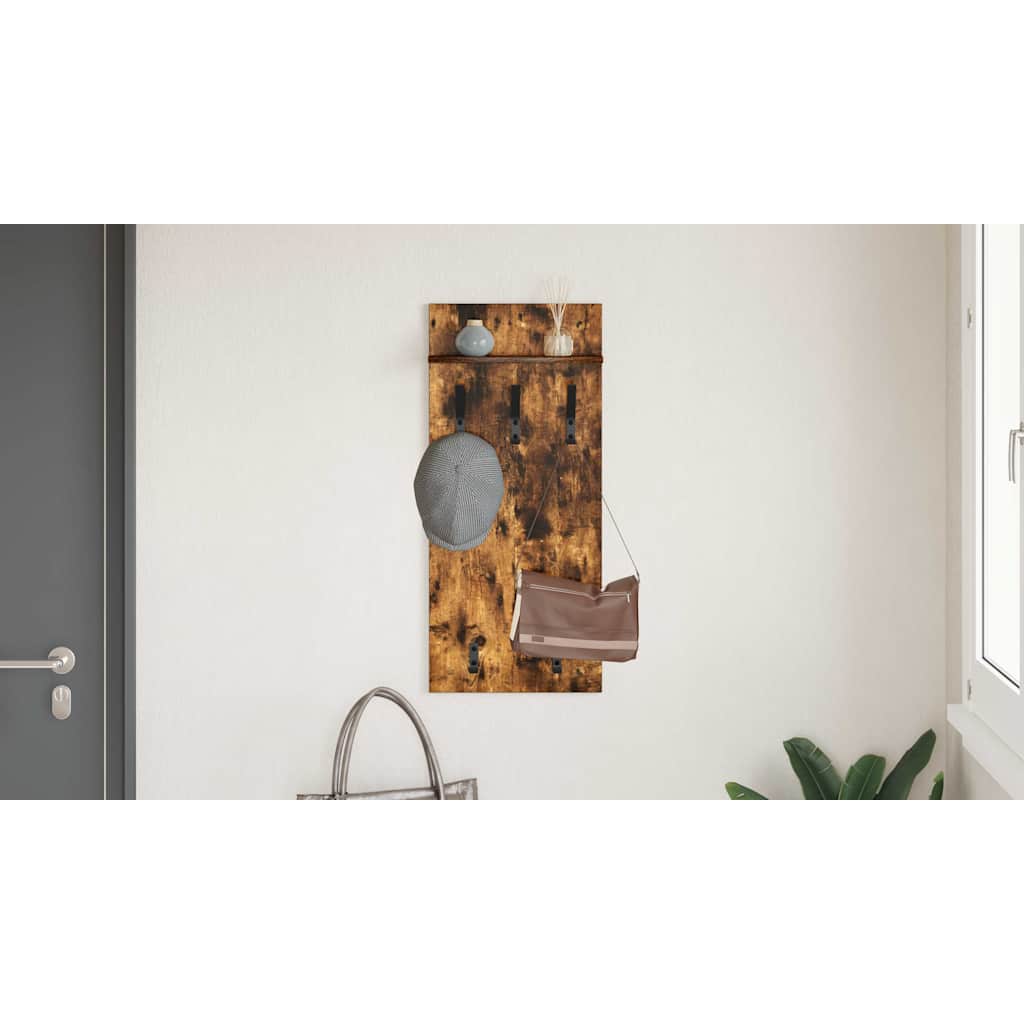 Prikabinamas paltas su lentyna Rūkyta ąžuolas 40 x 10 x 90 cm