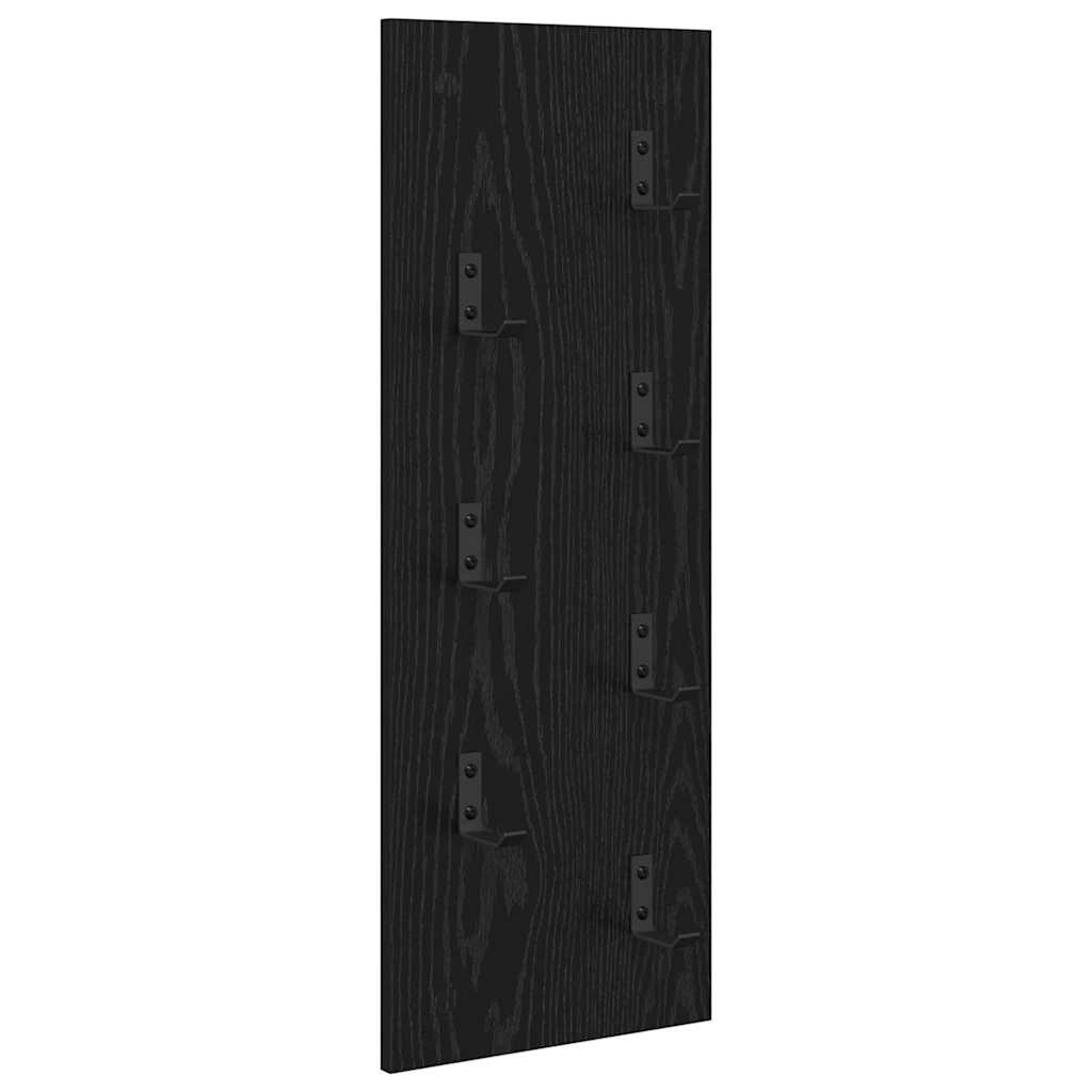 Prikabinamas paltas su saugykla Juodas ąžuolas 30 x 1,5 x 80 cm