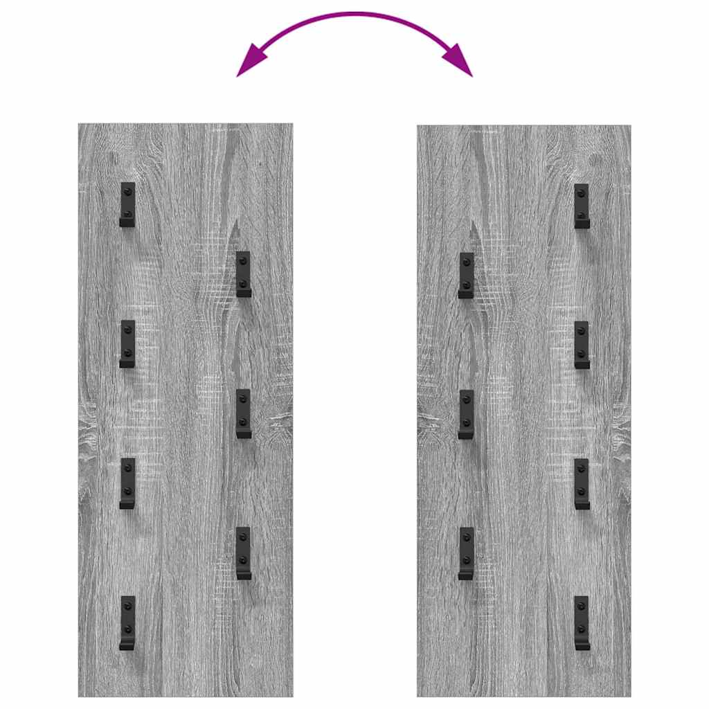 Prikabinamas paltas Pilka sonoma ąžuolo 30 x 1.5 x 80 cm
