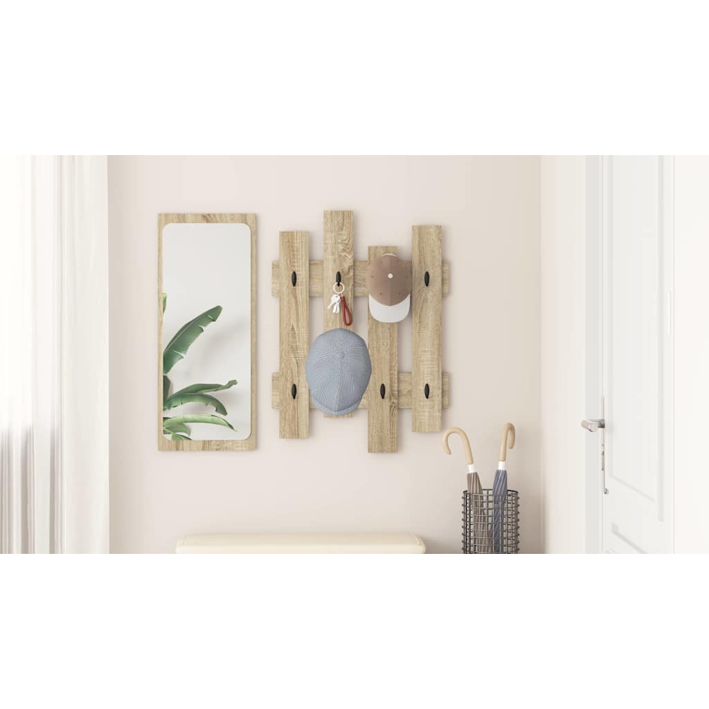 Prikabinamas paltas su saugykla Sonoma ąžuolas 60 x 3 x 82 cm