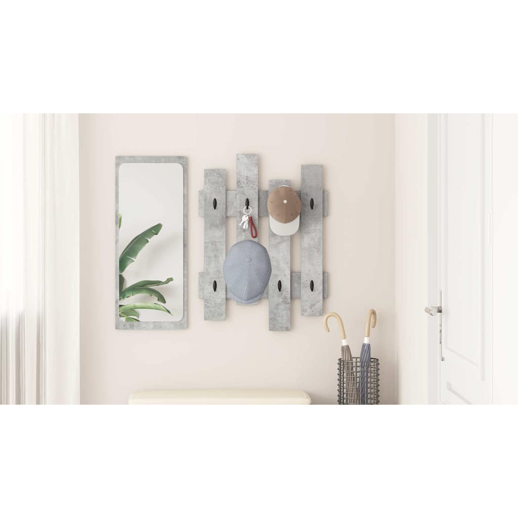 Prikabinamas paltas su saugykla Betono pilka 60 x 3 x 82 cm