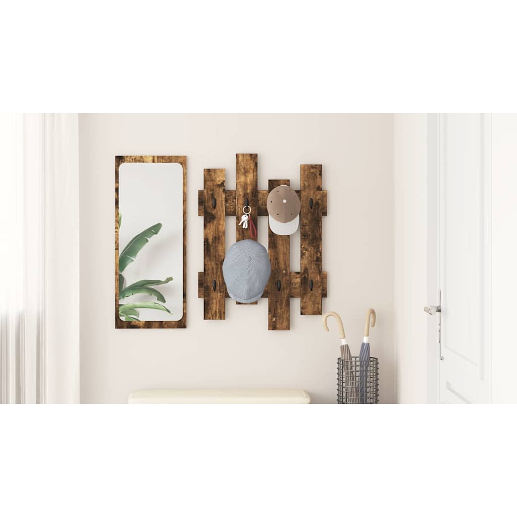 Prikabinamas paltas su saugykla Rūkyta ąžuolas 60 x 3 x 82 cm