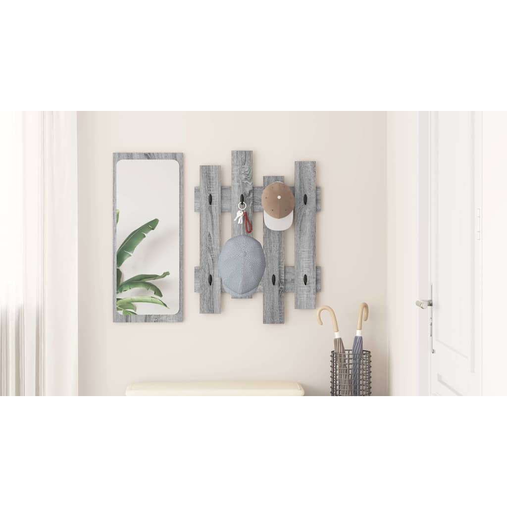 Prikabinamas paltas su saugykla Pilkas Sonoma 60 x 3 x 82 cm