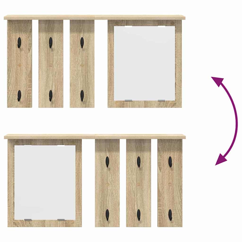 Prikabinamas paltas su lentyna Sonoma ąžuolas 85 x 10 x 45 cm