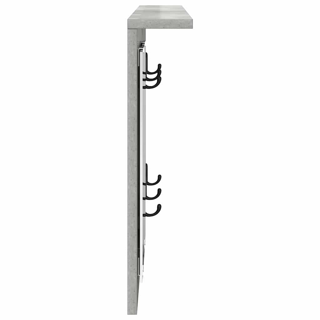 Prikabinamas paltas su lentyna Betono pilka 85 x 10 x 45 cm