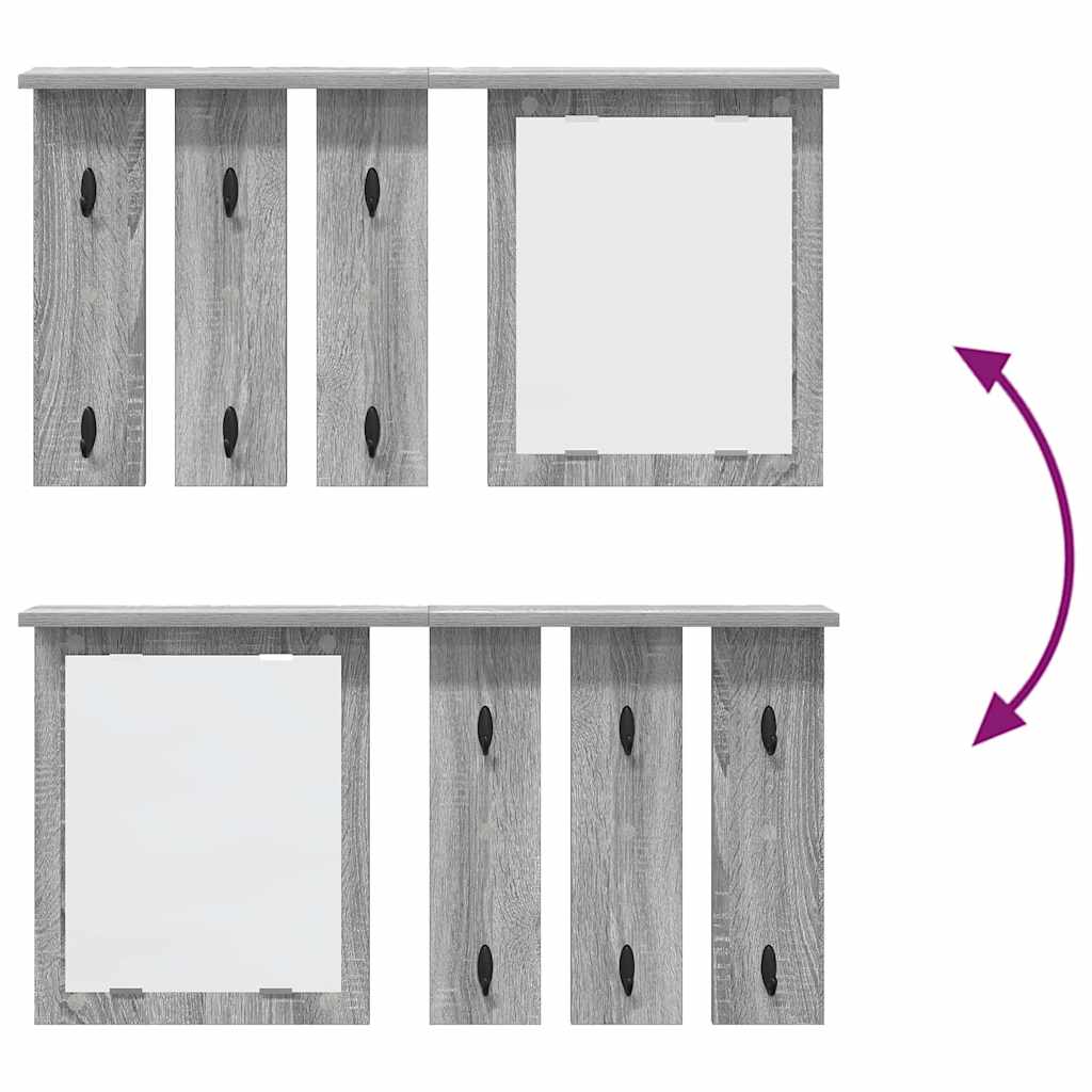 Prikabinamas paltas Pilka sonoma ąžuolo 85 x 10 x 45 cm
