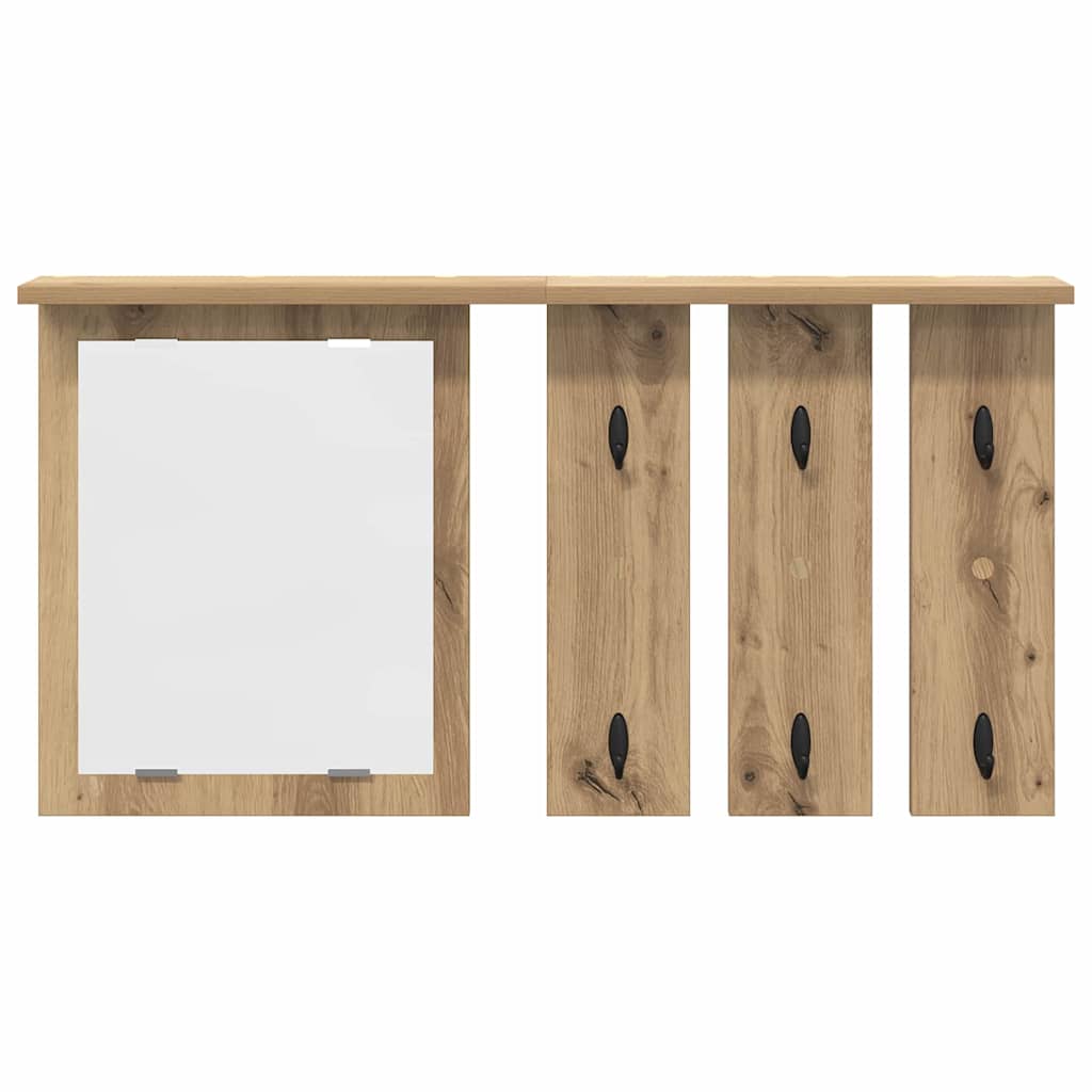 Prikabinamas paltas su lentyna artisano ąžuolo 85 x 10 x 45 cm