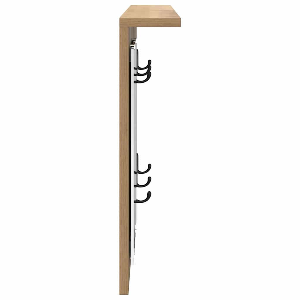 Prikabinamas paltas su lentyna artisano ąžuolo 85 x 10 x 45 cm