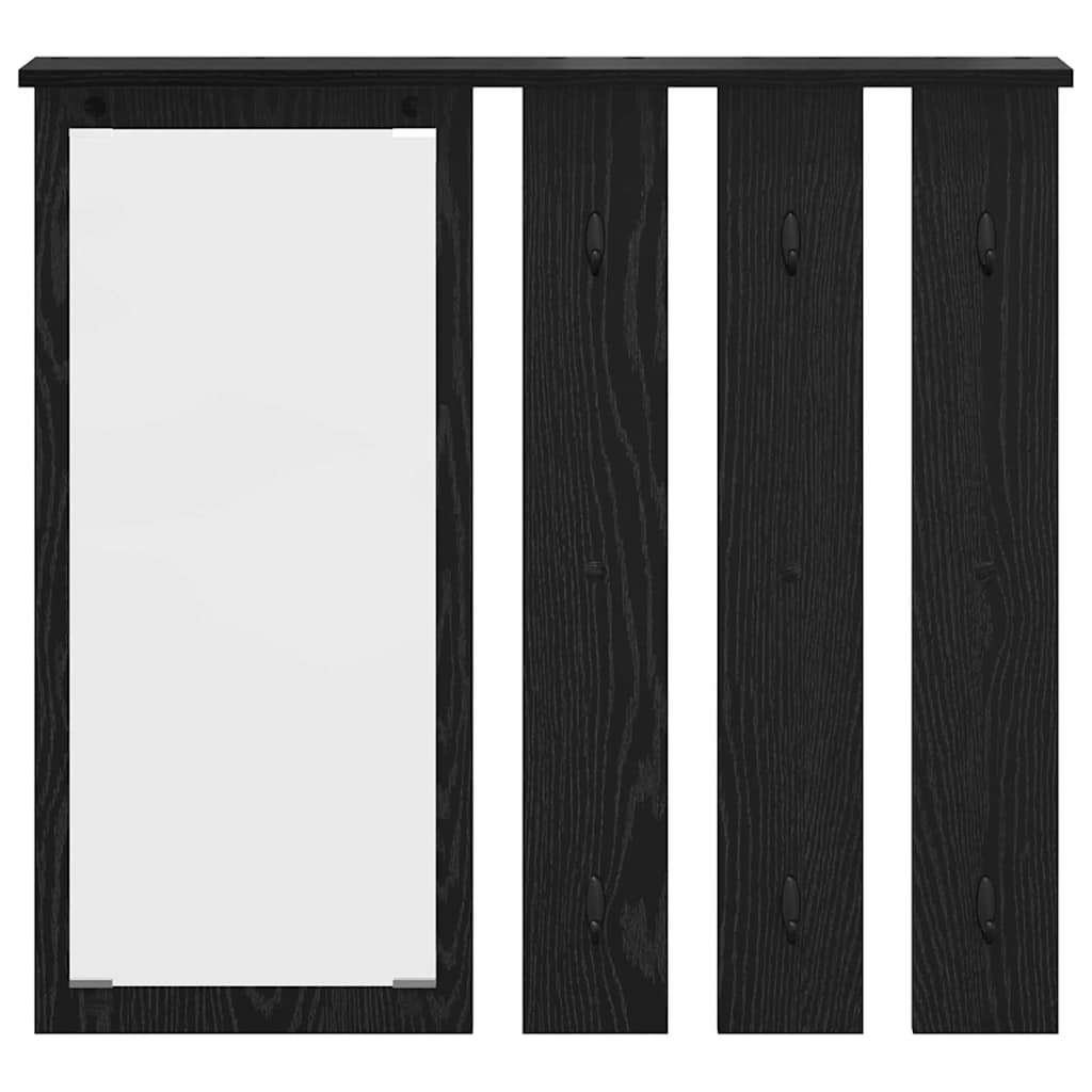 Prikabinamas paltas su lentyna juoda ąžuolo 84 x 10 x 80 cm