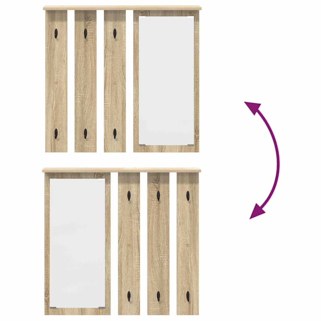 Prikabinamas paltas su lentyna Sonoma ąžuolas 84 x 10 x 80 cm