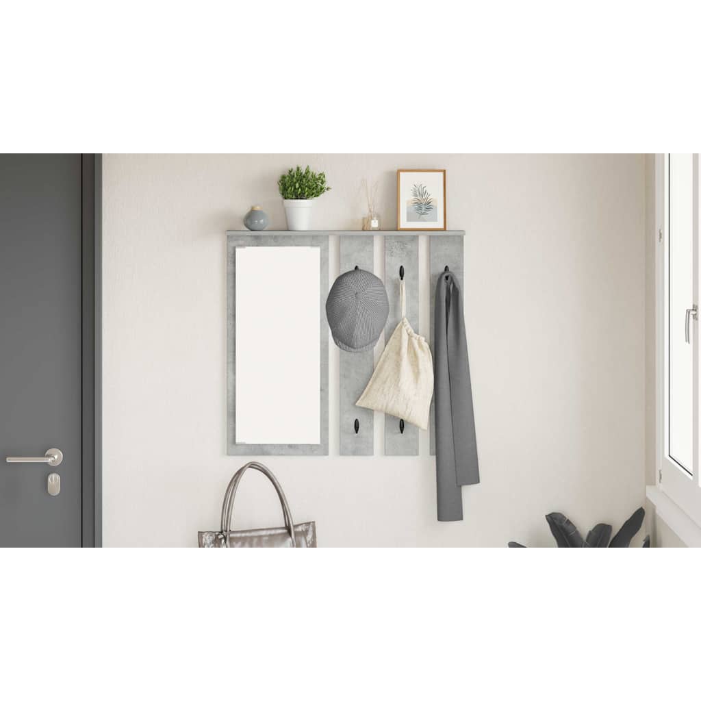 Prikabinamas paltas su lentyna Betono pilka 84 x 10 x 80 cm