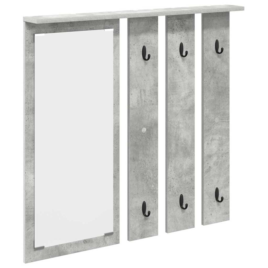 Prikabinamas paltas su lentyna Betono pilka 84 x 10 x 80 cm