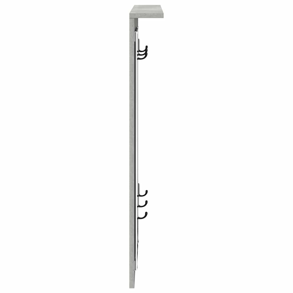 Prikabinamas paltas su lentyna Betono pilka 84 x 10 x 80 cm