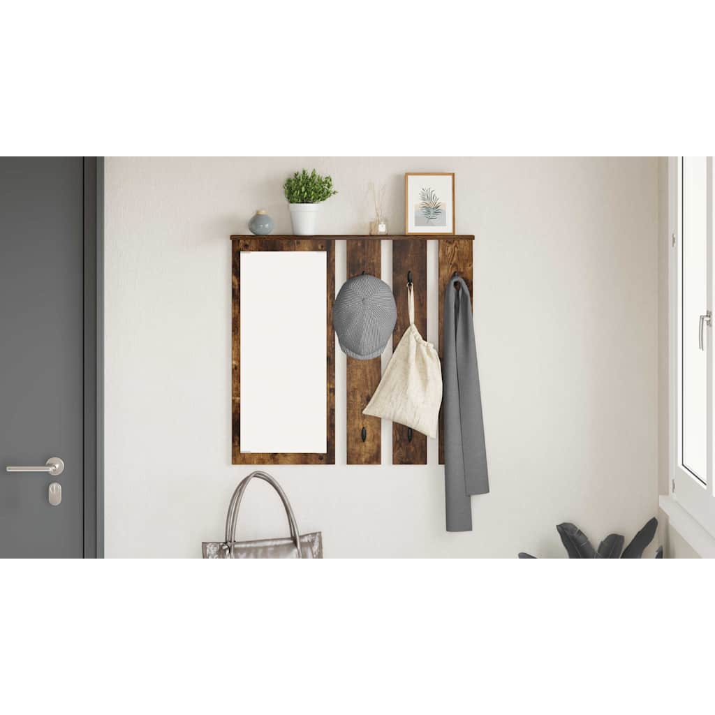 Prikabinamas paltas su lentyna Dūminio ąžuolo 84 x 10 x 80 cm