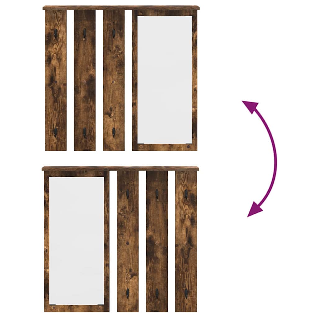 Prikabinamas paltas su lentyna Dūminio ąžuolo 84 x 10 x 80 cm