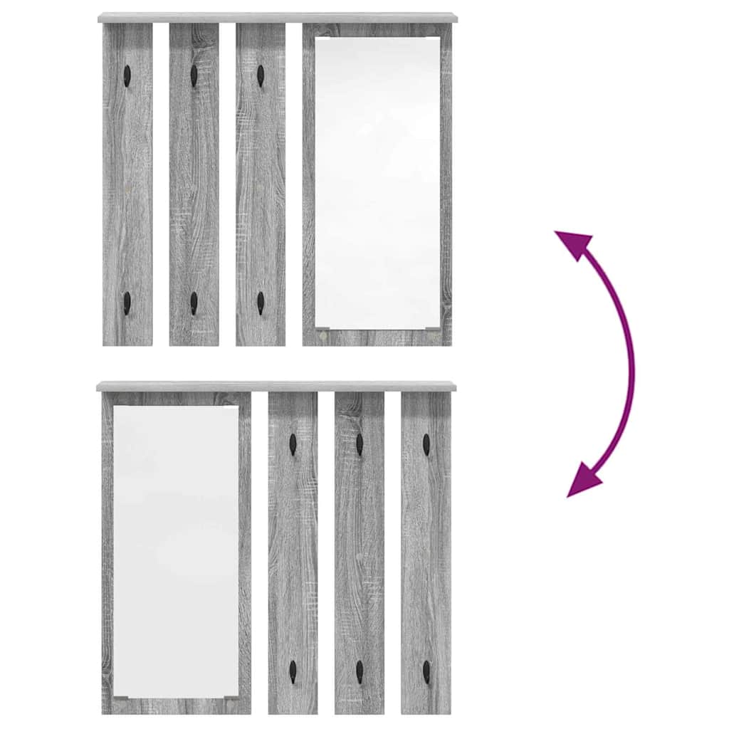 Prikabinamas paltas Pilka sonoma ąžuolo 84 x 10 x 80 cm