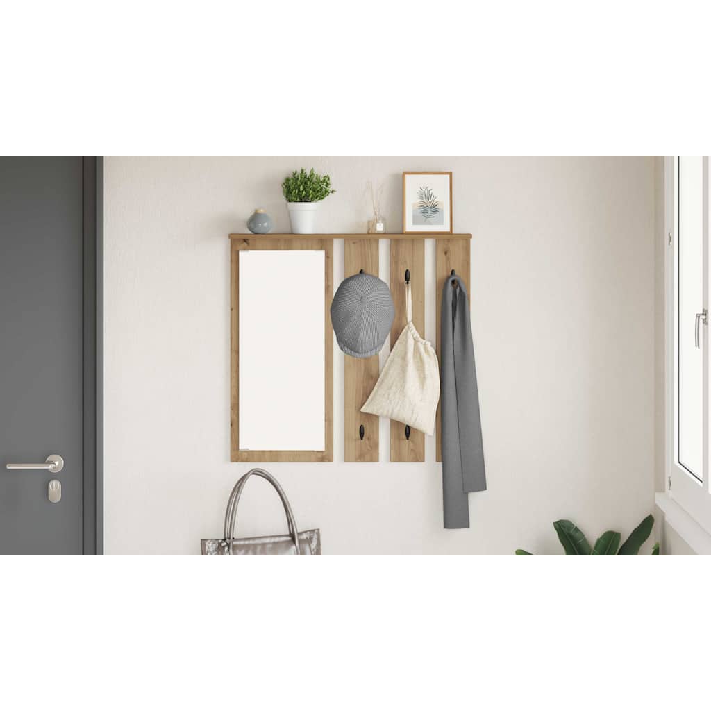 Prikabinamas paltas su lentyna artisano ąžuolo 84 x 10 x 80 cm