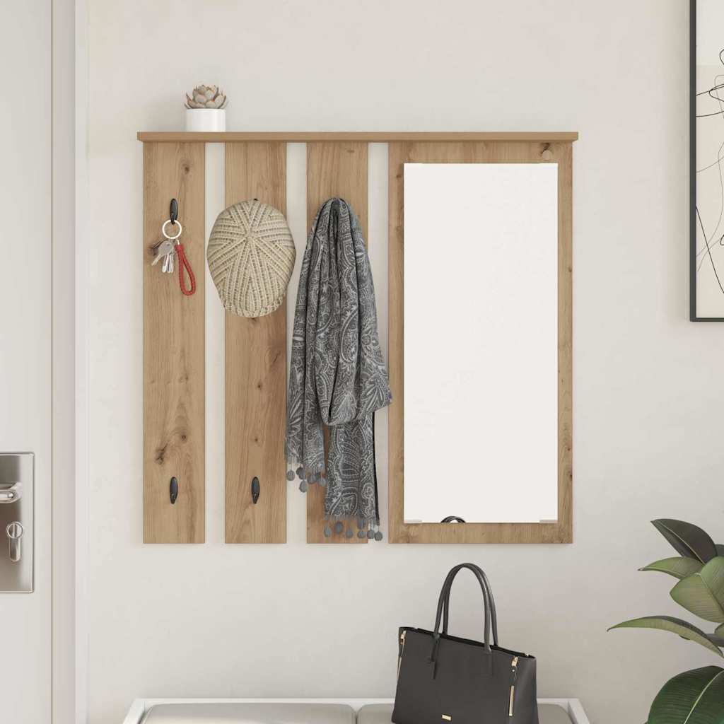 Prikabinamas paltas su lentyna artisano ąžuolo 84 x 10 x 80 cm
