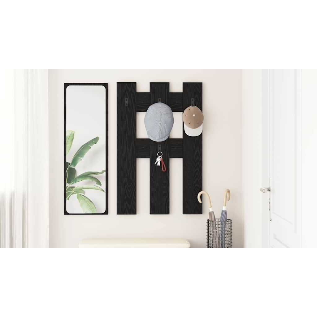 Prikabinamas paltas su saugykla Juodas ąžuolas 65 x 3 x 100 cm