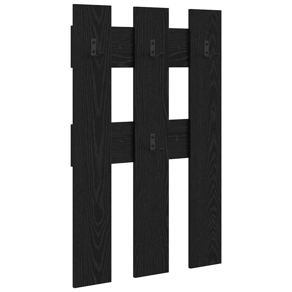 Prikabinamas paltas su saugykla juoda ąžuolo 65 x 3 x 100 cm