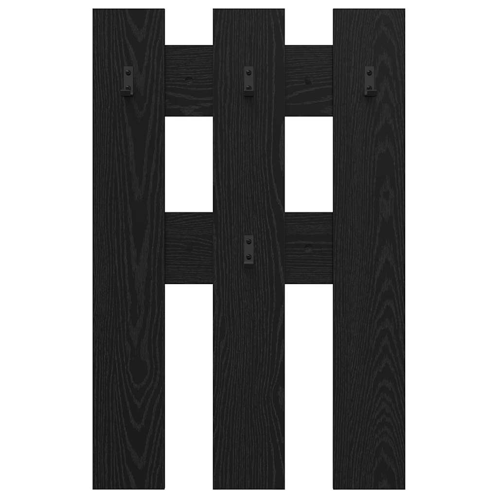 Prikabinamas paltas su saugykla juoda ąžuolo 65 x 3 x 100 cm