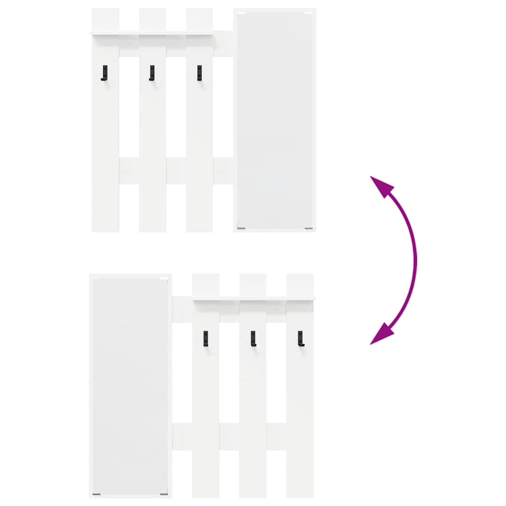 Prikabinamas paltas Balta 100 x 10 x 100 cm Apdirbta mediena