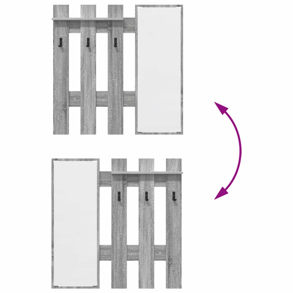 Prikabinamas paltas su saugykla Pilkas sonoma 100 x 10 x 100 cm