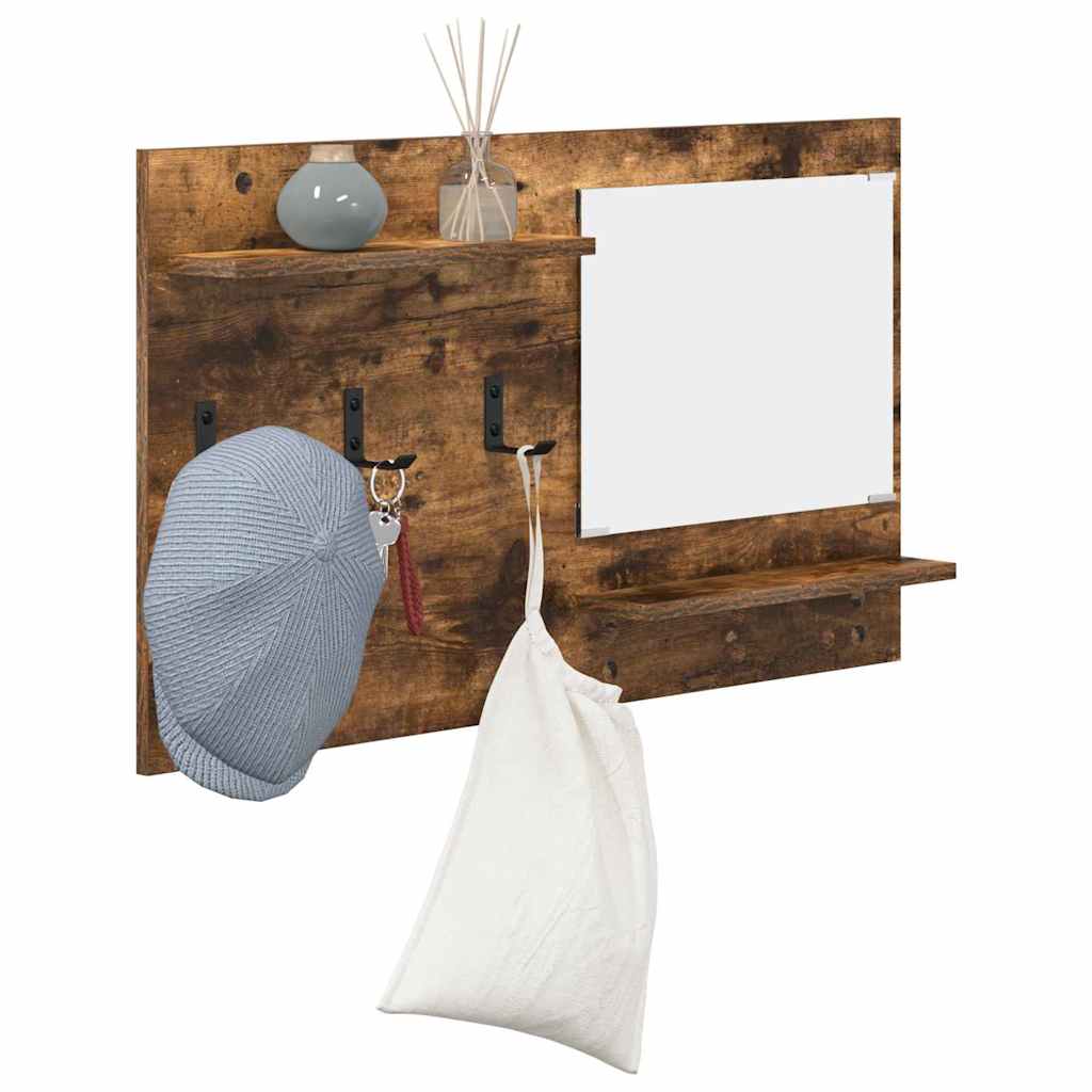 Prikabinamas paltas su lentyna Rūkyta ąžuolas 90 x 10 x 50 cm